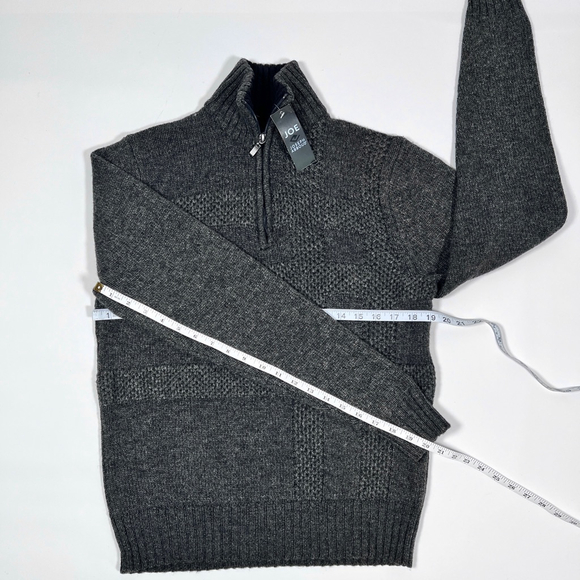 Joseph Abboud Mens Sweater Wool Blend Size SCharcoal Gray - Picture 3 of 5